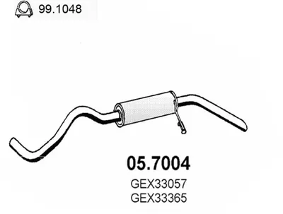 Silenciador posterior Austin METRO I Fastback