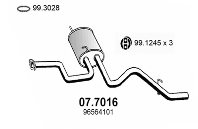 Silenciador posterior Daewoo MATIZ