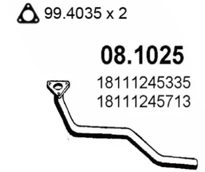 Tubo de escape Bmw 2500-3.3 · Bmw 2.5-3.2 Coupe · Bmw 5