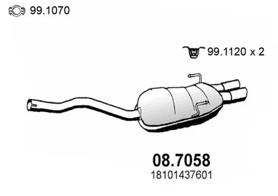 Silenciador posterior Bmw 3 Coupe · Bmw 3 · Bmw 3 Touring