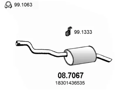 Silenciador posterior Bmw 5 Touring · Fiat 500