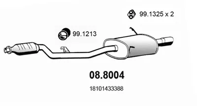 Silenciador central/posterior Bmw Z3 Coupe · Bmw Z3 Roadster