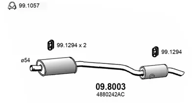 Silenciador central/posterior Chrysler VOYAGER IV