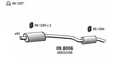 Silenciador central/posterior Chrysler VOYAGER IV