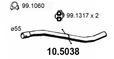 Tubo de escape Citroën C5 I · Citroën C5 I Break · Citroën C5 II