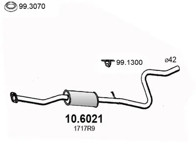 silenciador del medio Citroën C3 I · Citroën C3 Pluriel