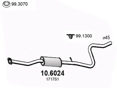 silenciador del medio Citroën C3 I · Citroën C3 Pluriel