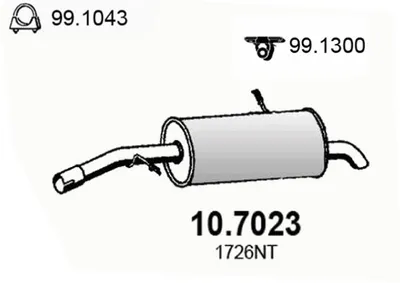 Silenciador posterior Citroën C3 I · Citroën C2 · Citroën C2 ENTERPRISE