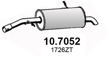 Silenciador posterior Citroën C3 I · Citroën C3 Pluriel · Citroën C2