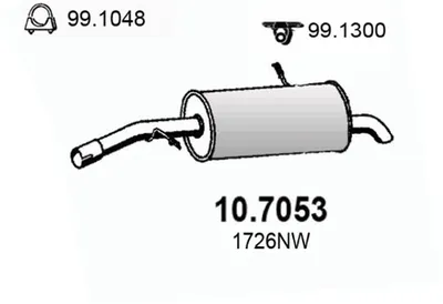 Silenciador posterior Citroën C3 I · Citroën C3 Pluriel · Citroën C2