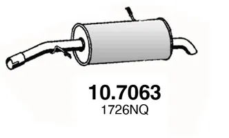 Silenciador posterior Citroën C3 I · Citroën C3 Pluriel · Citroën C2