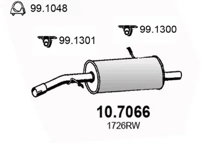 Silenciador posterior Citroën C3 I · Citroën C3 Pluriel · Citroën C2