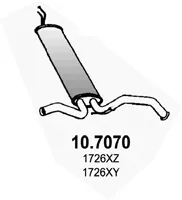 Silenciador posterior Citroën C1 · Peugeot 107 · Toyota AYGO