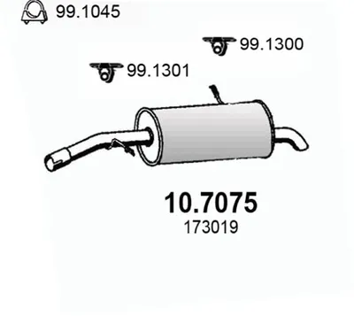 Silenciador posterior Citroën C3 I · Citroën C3 Pluriel · Citroën C2