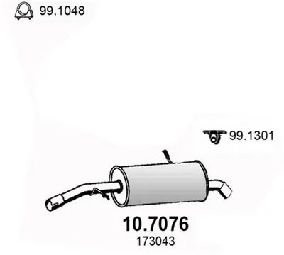 Silenciador posterior Citroën C3 I · Citroën C3 Pluriel · Citroën C2