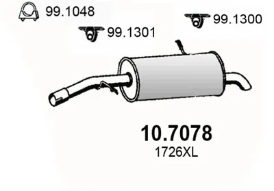 Silenciador posterior ASSO 10.7078