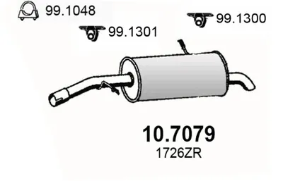 Silenciador posterior ASSO 10.7079