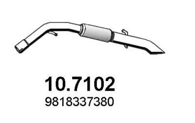 Silenciador posterior Citroën C3 PICASSO · Citroën C4 CACTUS · Citroën C3 III