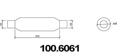 silenciador del medio ASSO 100.6061