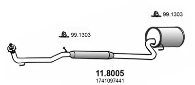 Silenciador central/posterior Daihatsu SIRION · Daihatsu YRV
