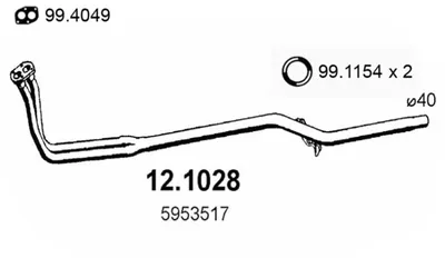 Tubo de escape Fiat UNO