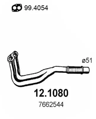 Tubo de escape Fiat TEMPRA · Fiat TEMPRA S.W. · Fiat TIPO