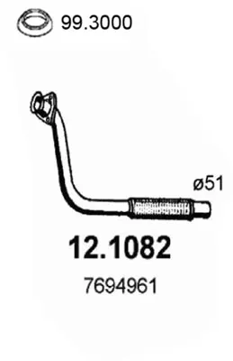 Tubo de escape Fiat TEMPRA · Fiat TEMPRA S.W. · Fiat TIPO