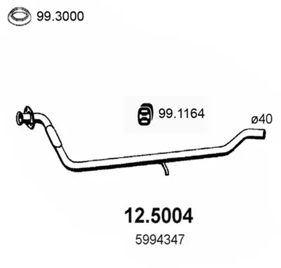 Tubo de escape Fiat PANDA