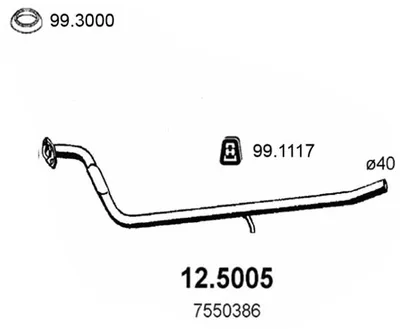 Tubo de escape Fiat PANDA