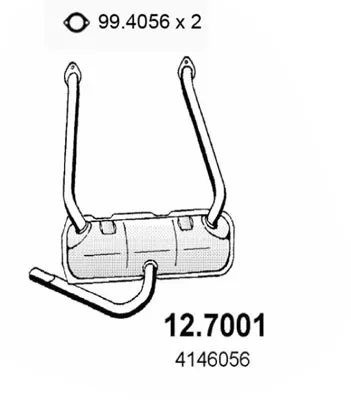 Silenciador posterior Fiat 500