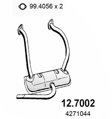 Silenciador posterior Fiat 126 · Fiat 500