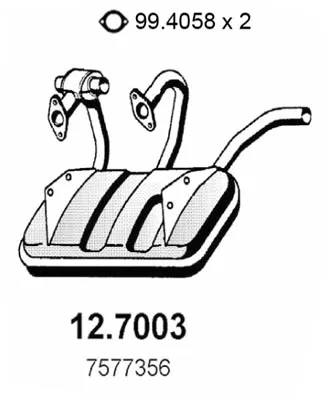 Silenciador posterior Fiat 126