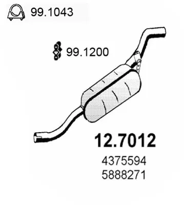 Silenciador posterior Fiat 127