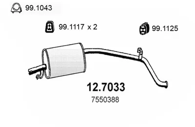 Silenciador posterior Fiat PANDA