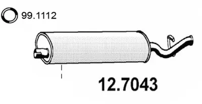 Silenciador posterior Fiat TEMPRA · Fiat TEMPRA S.W.
