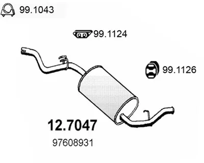 Silenciador posterior Fiat UNO