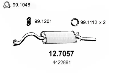 Silenciador posterior Fiat 131