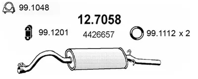 Silenciador posterior Fiat 131