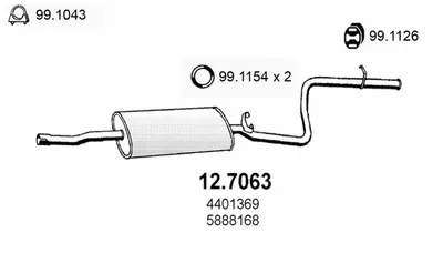 Silenciador posterior Fiat RITMO · Seat RONDA