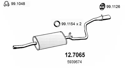 Silenciador posterior Fiat RITMO · Abarth RITMO