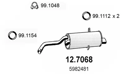 Silenciador posterior Fiat RITMO