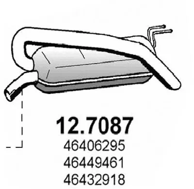 Silenciador posterior Fiat BRAVA · Fiat BRAVO I · Lancia DELTA II