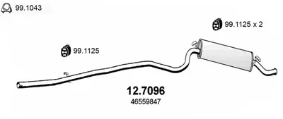 Silenciador posterior Fiat SEICENTO / 600 · Fiat SEICENTO / 600 Hatchback Van