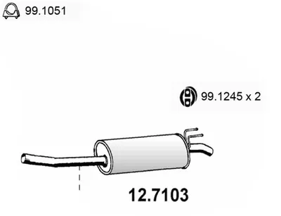 Silenciador posterior Fiat MULTIPLA