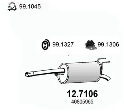 Silenciador posterior Fiat STILO