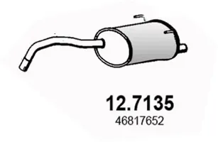 Silenciador posterior Fiat PANDA · Fiat 500 · Fiat PANDA Hatchback Van