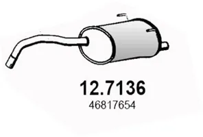 Silenciador posterior Fiat PANDA · Fiat 500 · Fiat PANDA Hatchback Van