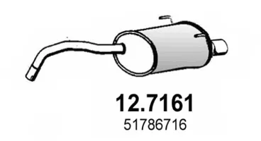 Silenciador posterior Fiat 500 · Fiat 500 C · Ford KA