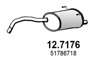 Silenciador posterior Fiat 500 · Fiat 500 C · Ford KA