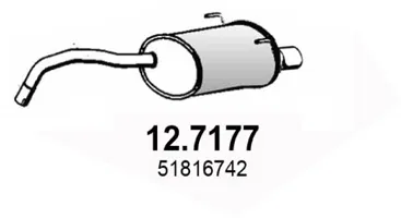 Silenciador posterior Fiat 500 · Fiat 500 C